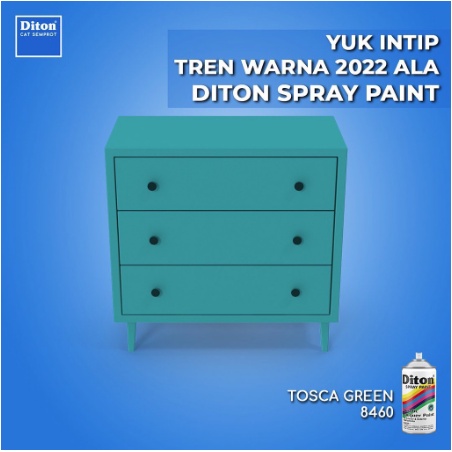 Pilox Diton Tosca Green 8460 Hijau Toska Cat Pilok 300ml Warna Toska Biru Hijau frame sepeda motor mobil pylox pilok