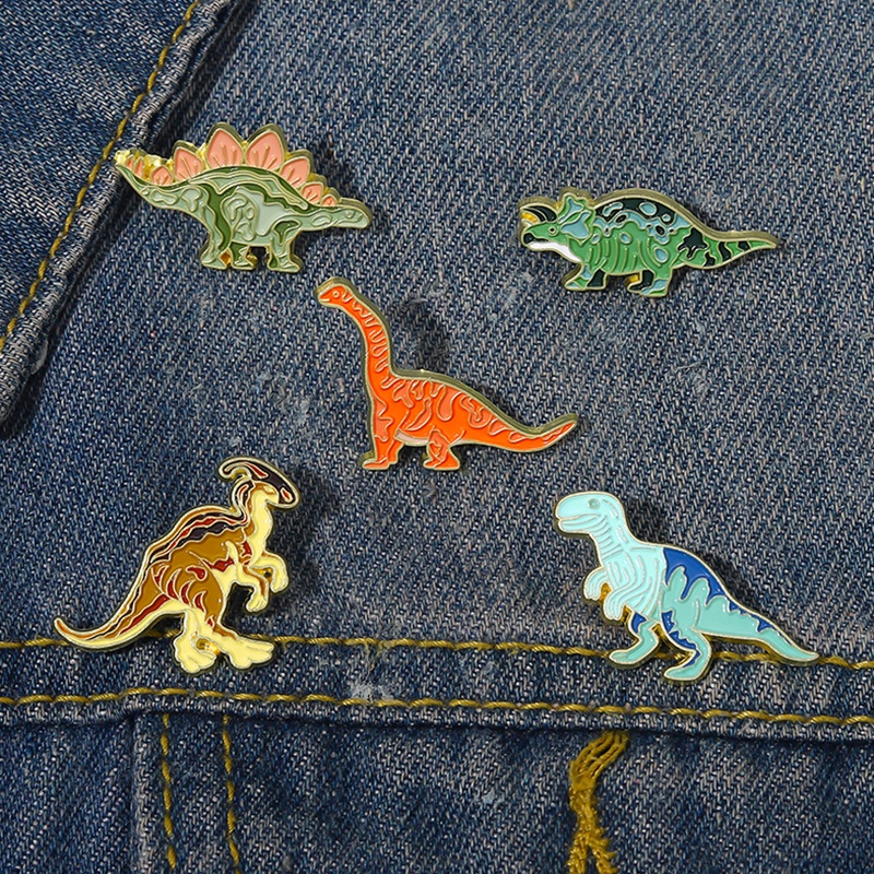 Bros Pin Bentuk Dinosaurus Jurassic Untuk Aksesoris Pakaian