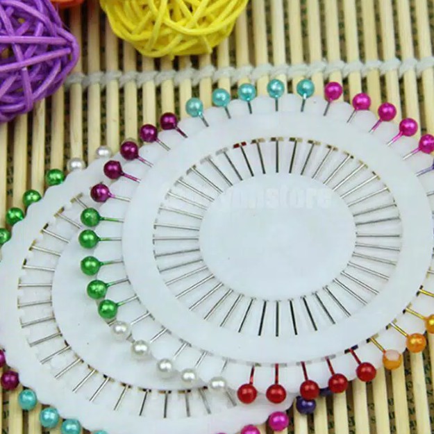 jarum pentul bulat 40 pcs - JARUM PENTUL BULAT BESAR JARUM PENTUL HIJAB JILBAB