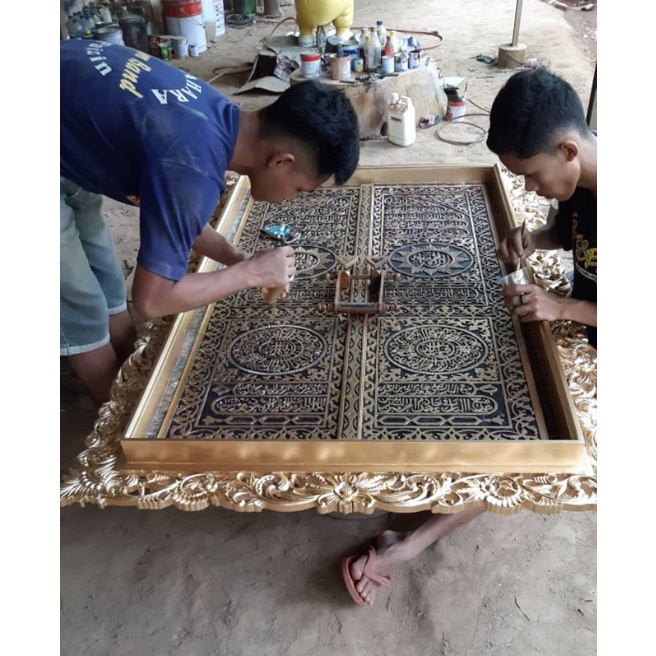 kaligrafi replika pintu kabah - kaligrafi ukir jepara - kaligrafi ukiran kayu jati