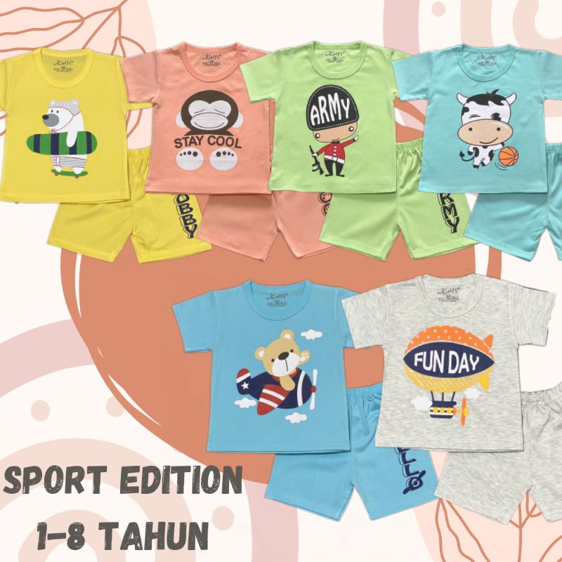 BAJU ANAK KELFI SETELAN ANAK LAKI-LAKI SPORT EDITION 1-8 TAHUN
