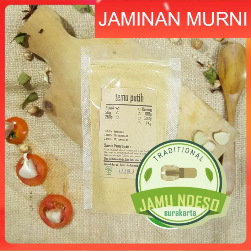 

TEMU PUTIH BUBUK 250 GRAM - Curcuma Zedoaria - MURNI - JSR - REMPAH - PREMIUM QUALITY