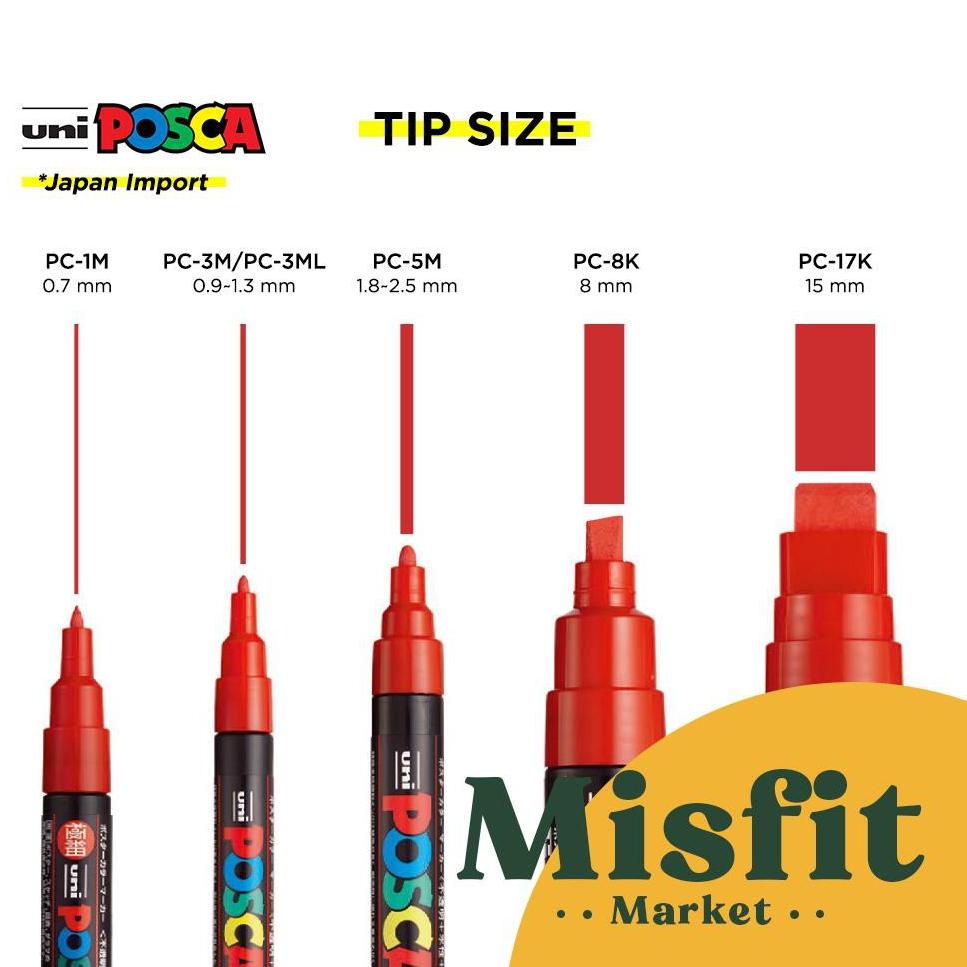 

xlf80 UNI POSCA PC-8K Paint Marker (Broad Tip) PC8K .,..,.,.,.