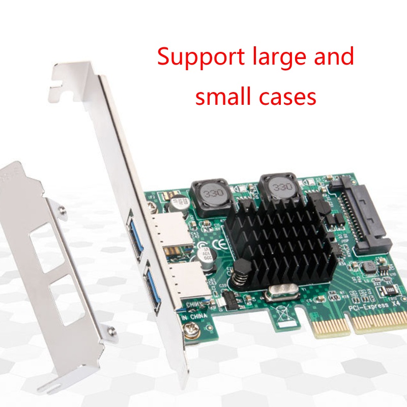 Btsg PCI-E Ke USB 3.1 Gen2 Kartu Ekspansi 2-Port PCI Untuk Express USB Add in Card Konverter Hub USB Internal Untuk Desktop