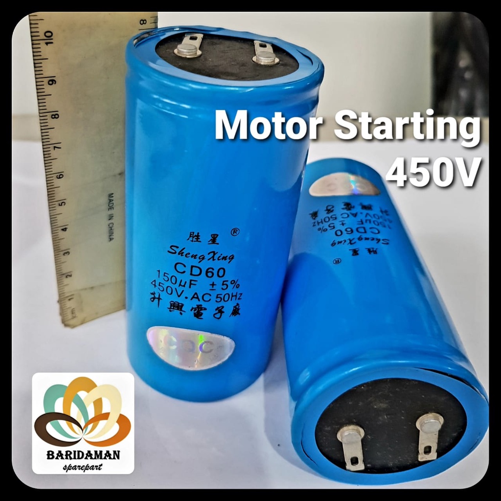 Kapasitor - Capacitor Motor Starting  450V 100 150 200 250 300 400 600 UF MFD