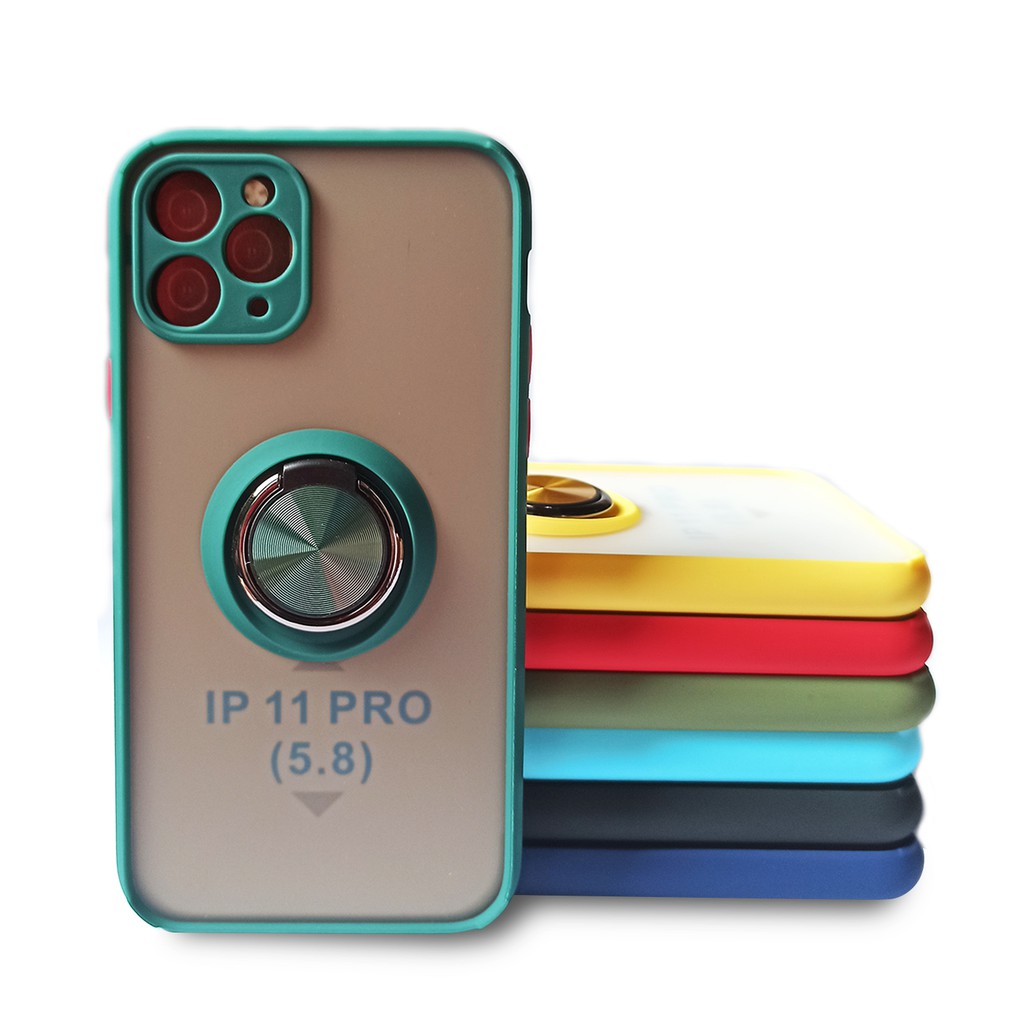 IPHONE 11 PRO 5.8 New Case Dove Ring Stand Anodize Colour - Case Matte Colour