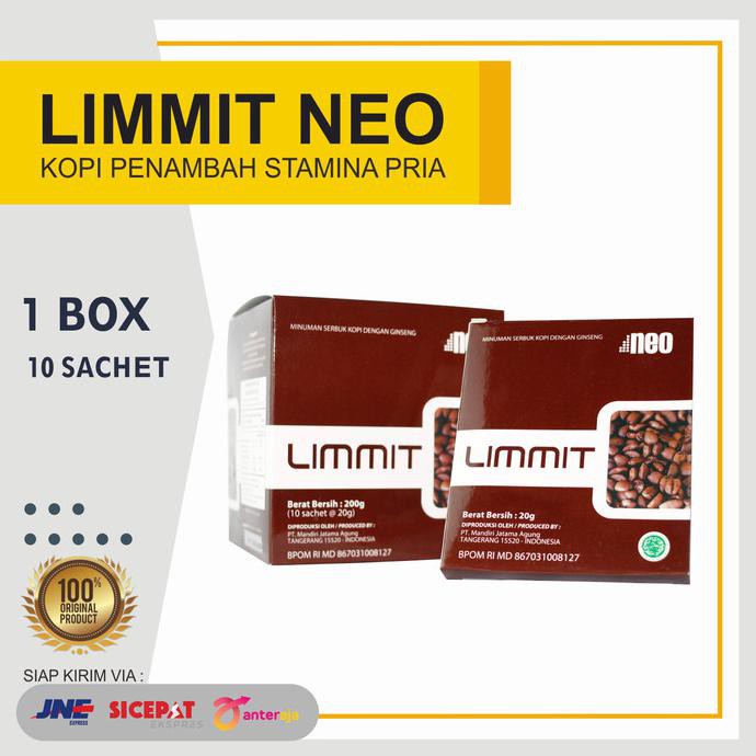 nadians/// Limmit Coffe ,Kopi Limmit Neo Penambah Stamina Pria 1 Box 10 Sct