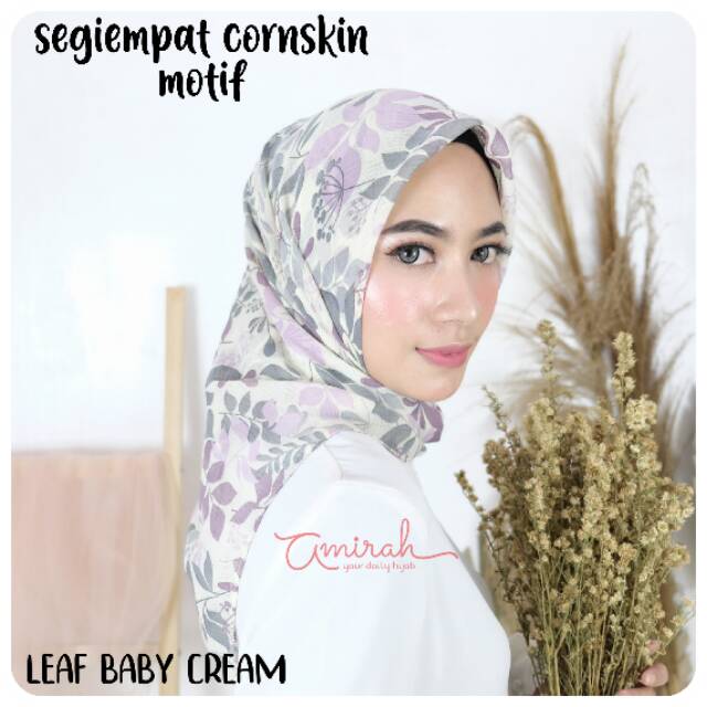 Cornskin motif segiempat |hijab| jilbab motif