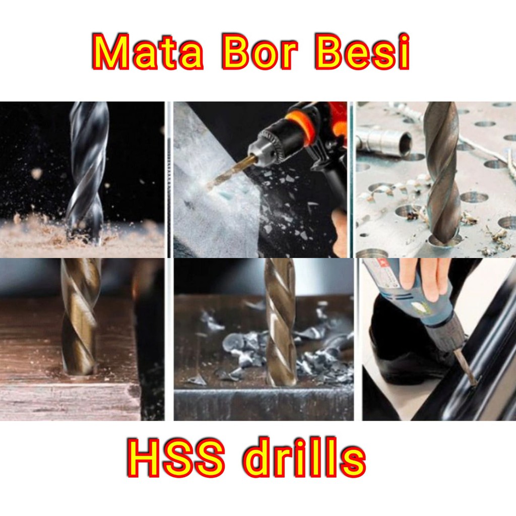 Mata Bor Besi - HSS DRILL - 13PCS - Bor Besi / bor set / mata set