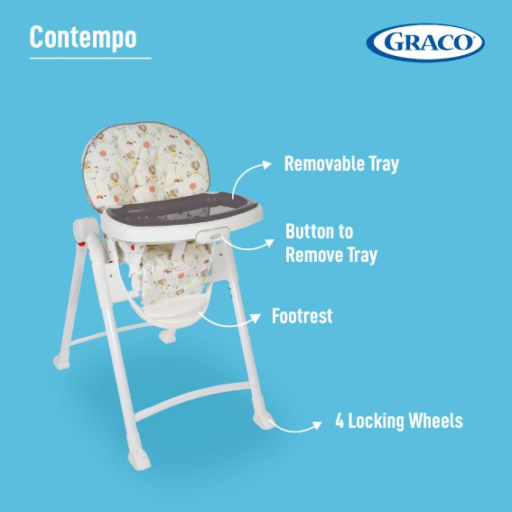  Graco  Higchair Comtempo Ted Coco 1987526 Shopee Indonesia