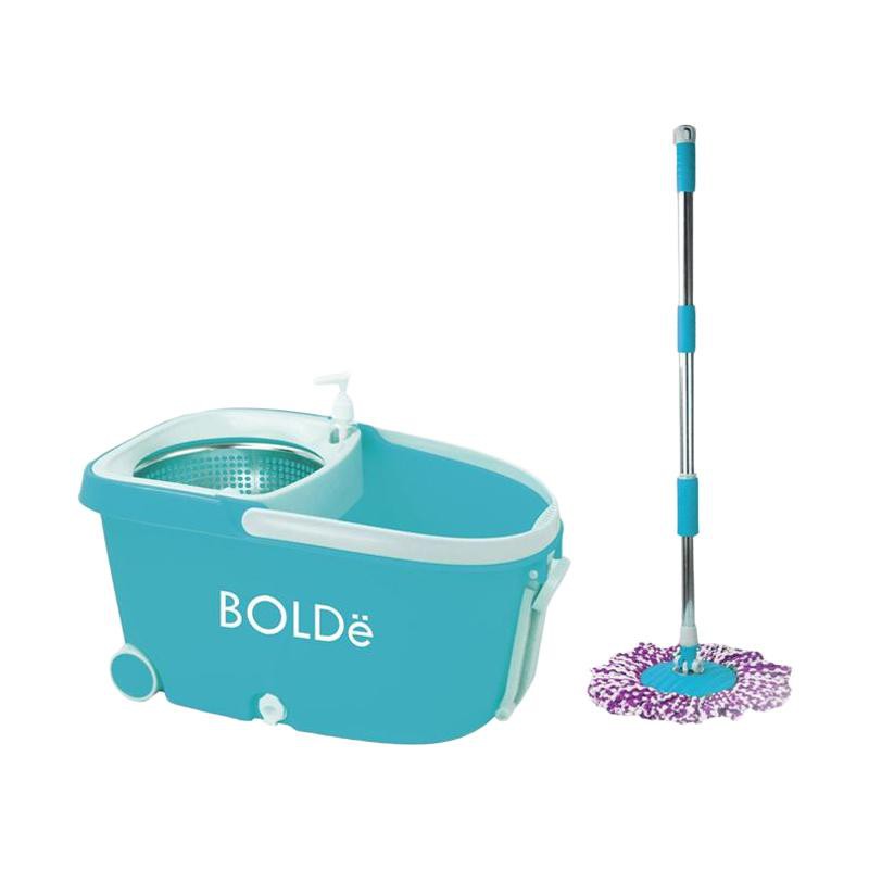 BOLDe Super Mop Deluxe Plus Alat Pel Stainless Dispenser Drainase Tuas Tarikan Roda