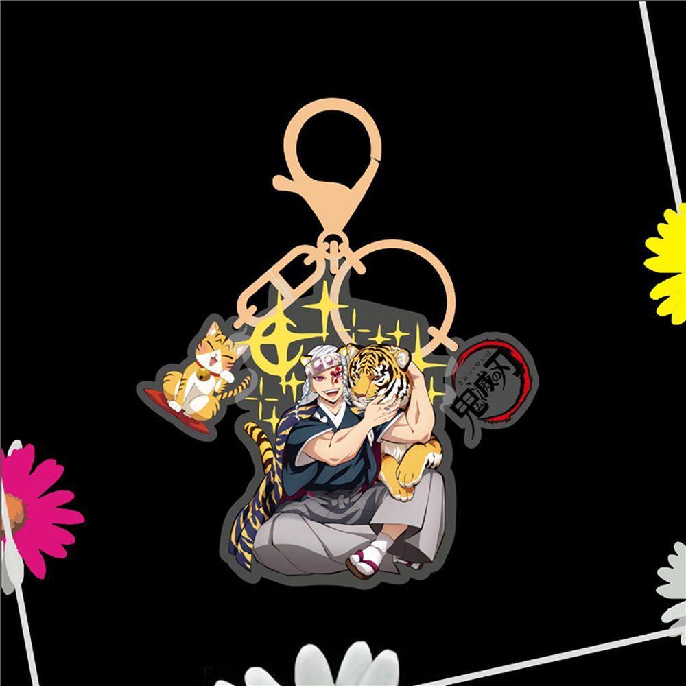 Needway Demon Tanjirou Gantungan Kunci Anak Lucu Rengoku Kamado Nezuko Dua Sisi Aksesoris Mobil Akrilik Figure Acrylic Pendant