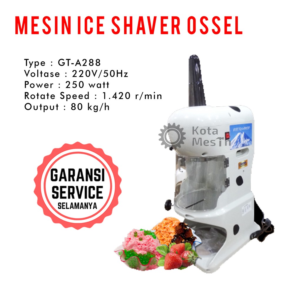 Gambar Mesin Serut Es Listrik / Ice Shaver Ossel Es Salju Es Kepal Bingsu