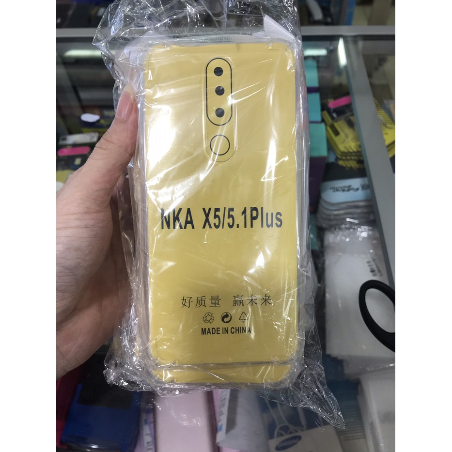 Anti crack softcase sarung kondom silikon bening Nokia 5.1 plus / x5