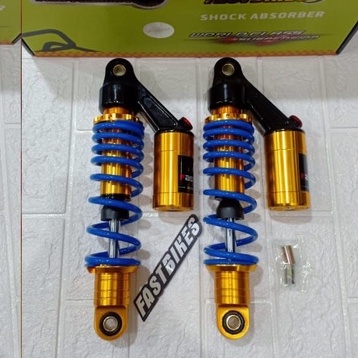 Shock Shockbreaker Belakang Fastbikes Tabung Atas Model Yss Top up 280mm 320mm 340mm 360mm Jupiter z Vega ZR Supra x Wave Supra fit Rx King Tiger Thunder Fizr DLL-BIRU