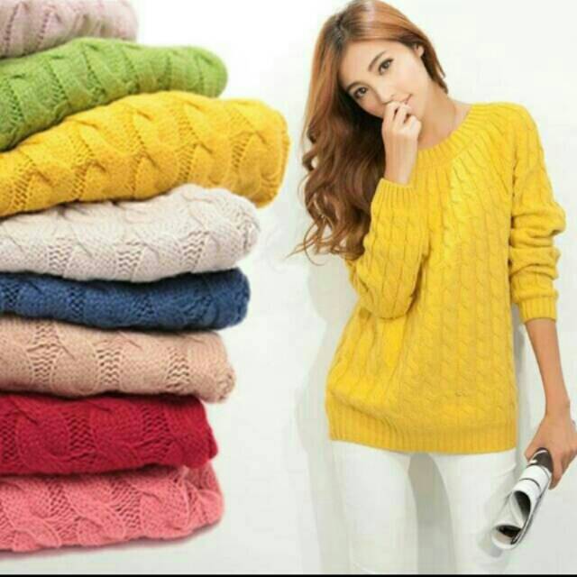 Sweater rajut wool musim dingin import ( wool rajut)