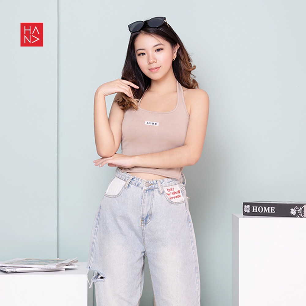 HanaFashion JKT - Monica Side Slit Crop Tank Top Atasan Wanita  -  TT141