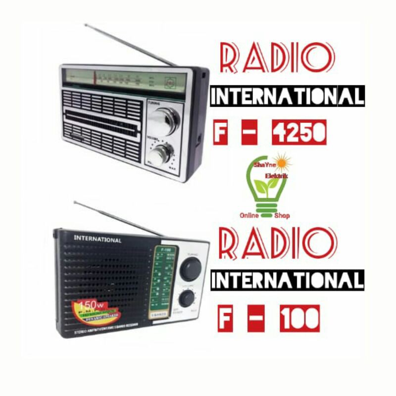RADIO INFANCI / RADIO INTERNATIONAL F-4250AM - FM PORTABLE RADIO JADUL UNIK AC-DC