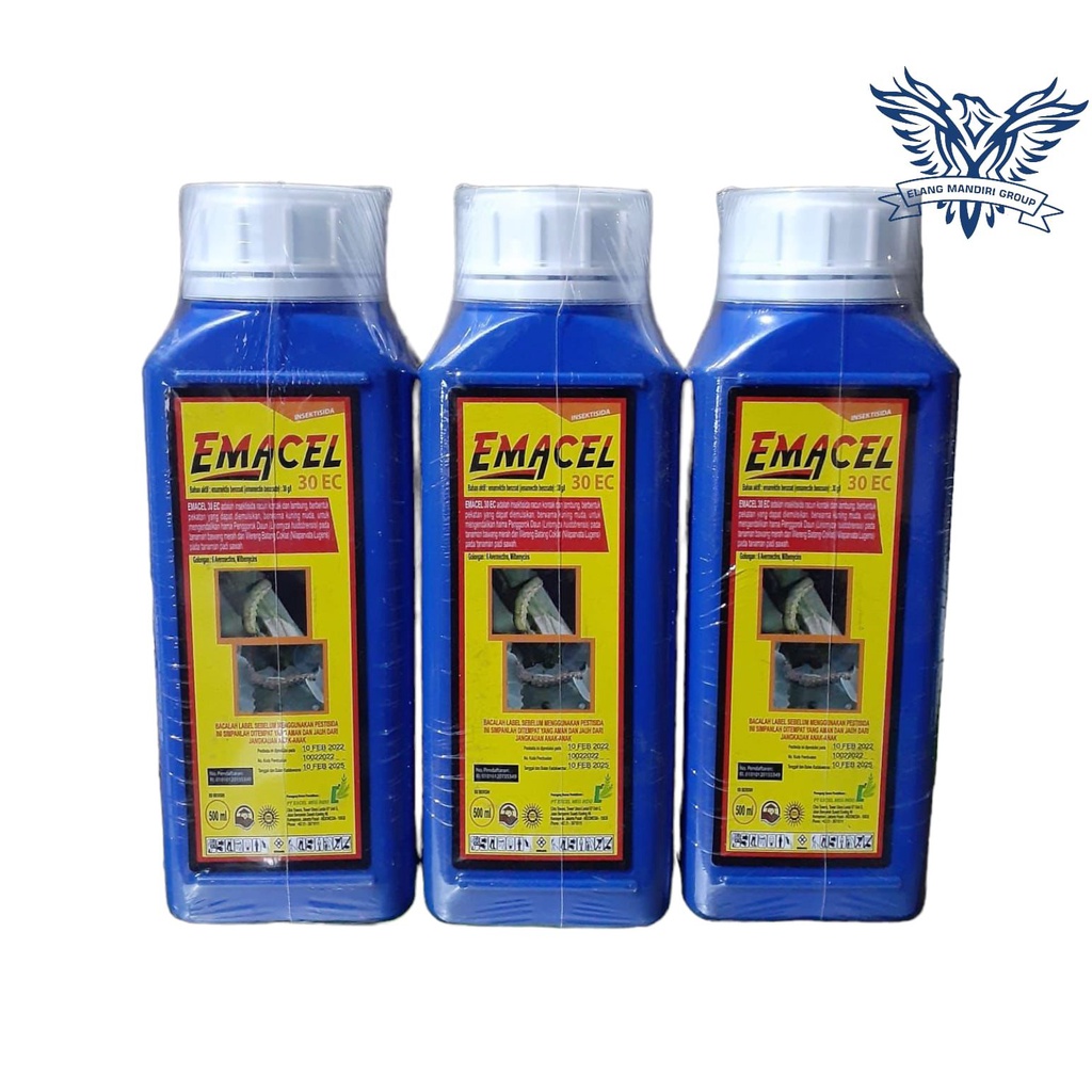 Insektisida Emacel 30 EC 500ml Racun Kontak Dan Lambung Bahan Aktif emamektin benzoat (emamectin benzoate) 30g/l Jimat Siklon Crumble Proclaim Mateni Dk Fenzo