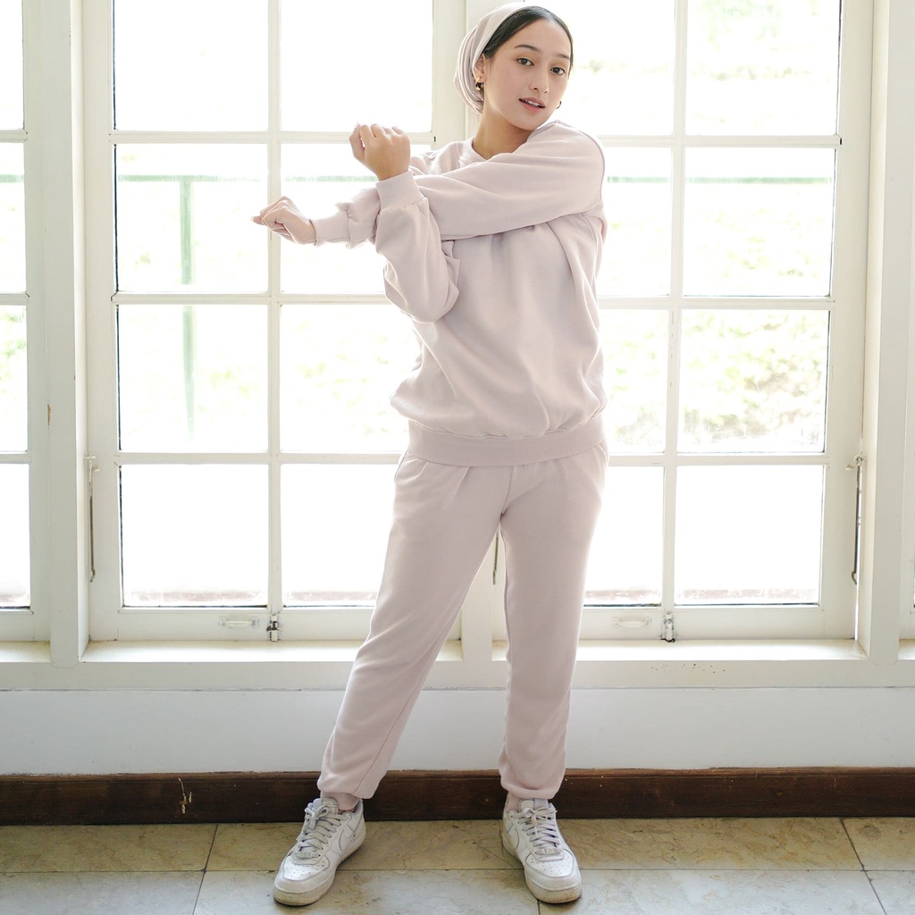 HOODIE GOODIE Sweat Pants Powder Pink