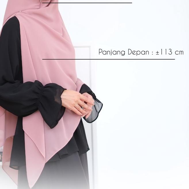 Yumna Zipper Square / Hijab Segi Empat Zipper