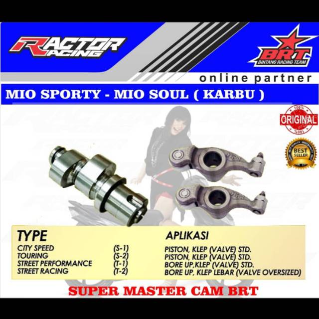 SUPER MASTER CAM NOKEN AS + RRA TEMPLAR ROLLER BRT MIO SPORTY MIO OLD MIO SOUL BRT