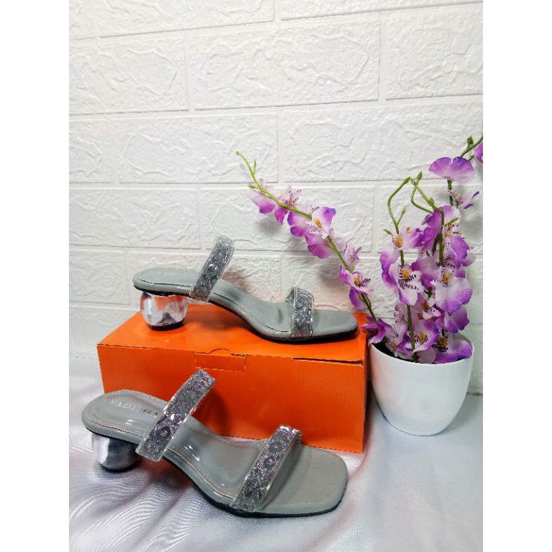 Sandal Hak Kaca wanita 7cm Quality premium Kasmag RN 701