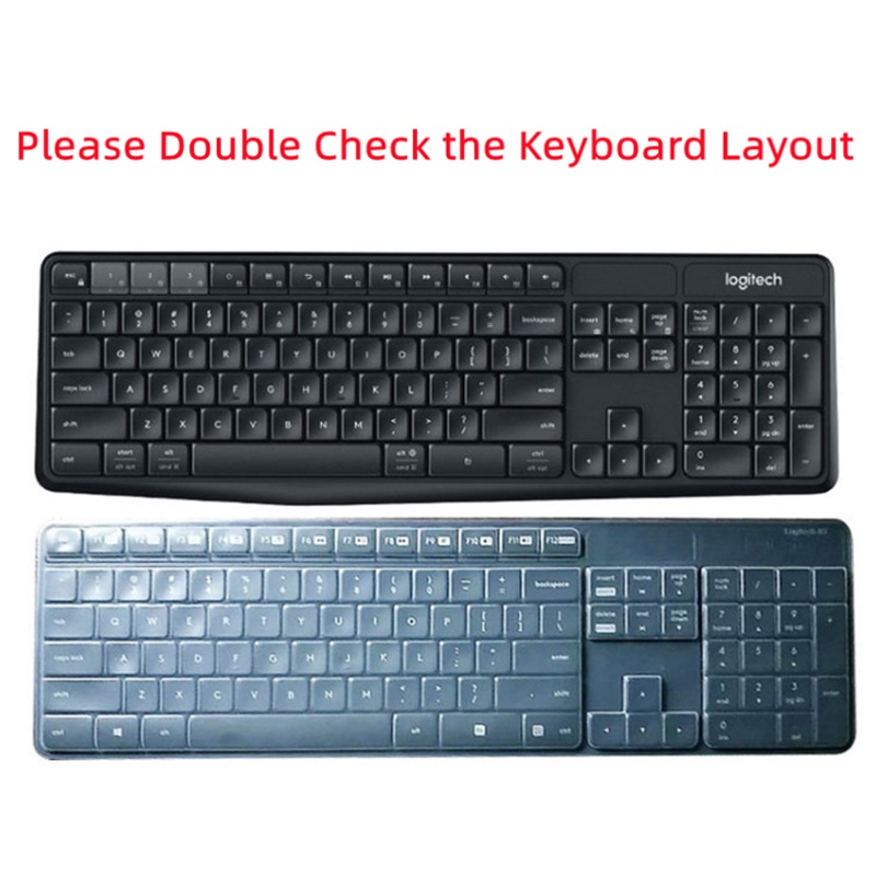 Cover Pelindung Keyboard Logitech MK235 MK315 K375s Bahan Silikon Ultra Tipis Tahan Air Dan Debu