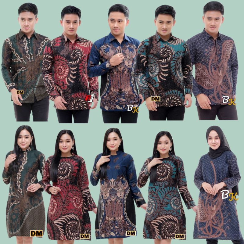 kemeja Tunik seragaman pria wanita batik shogan HRB026