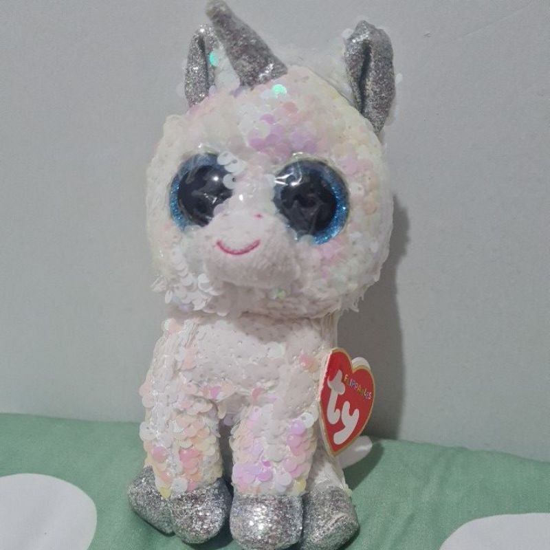 Boneka Mabel Mata Belo Unicorn Sequin ori TY