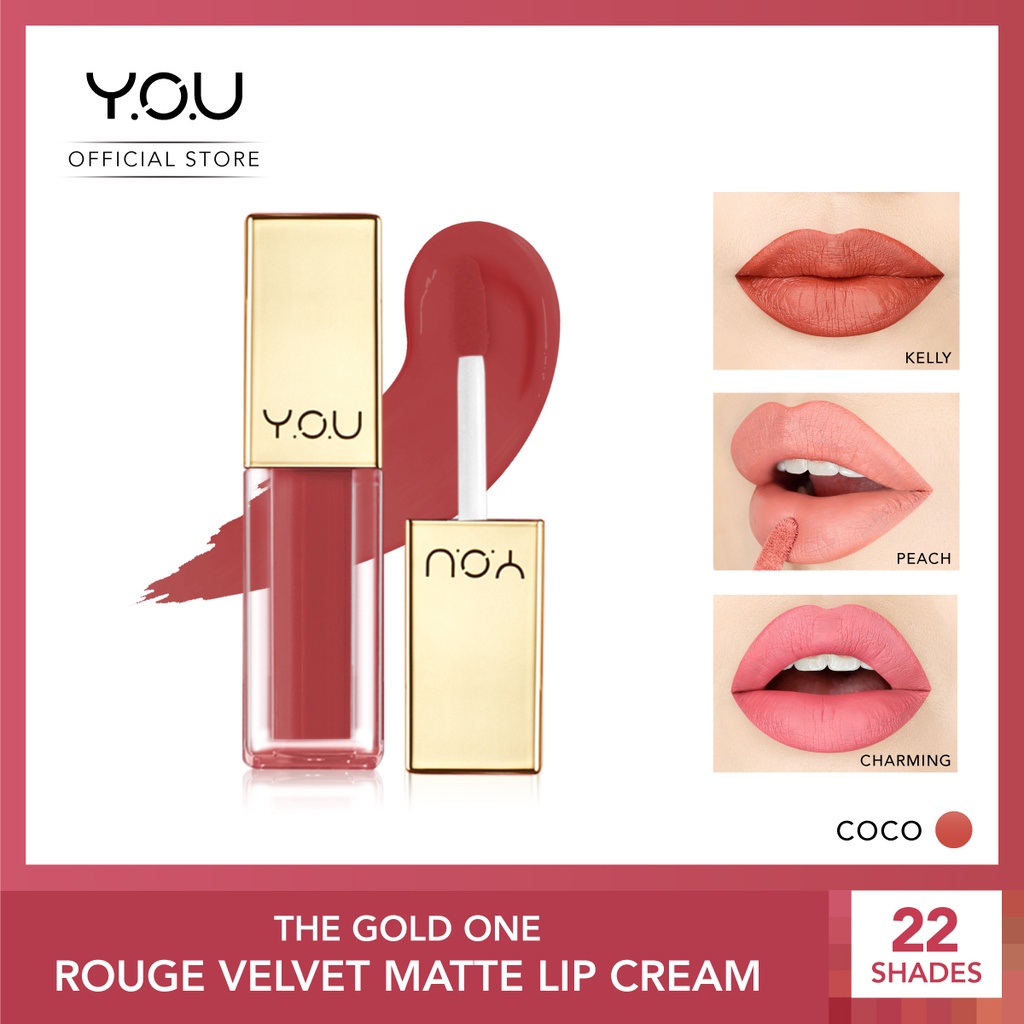 [GROSIR FREE ROUGE SATIN]YOU ROUGE VALVET MATTE LIP CREM