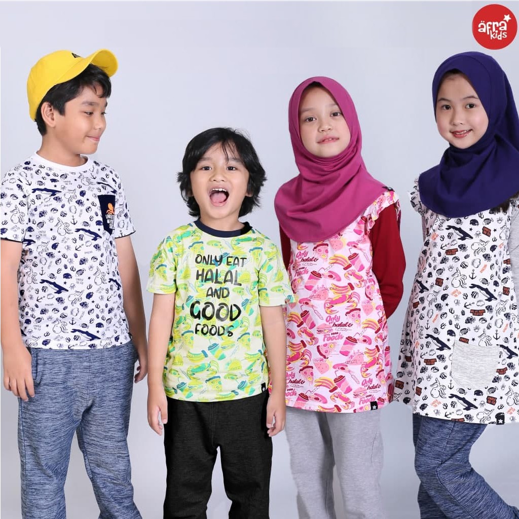 Kaos Anak Muslim Afrakids - Motif Printing