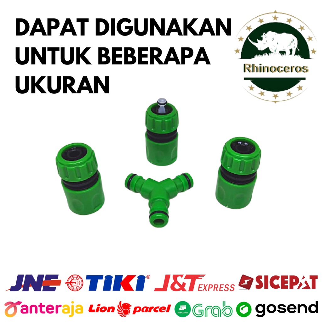 Sambungan Selang Air Paket Quick Connector Selang Konektor Y /Segitiga 1/2inch dan 5/8inch