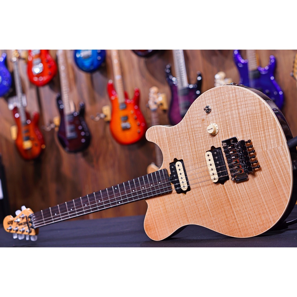 Ernie Ball Music Man  Axis - Natural Gloss Flame - Rosewood Matching Headstock  G97412