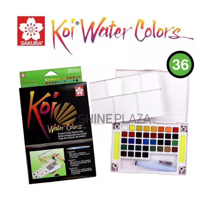 

Sakura Koi Watercolors 36 Pocket Field Sketch Box