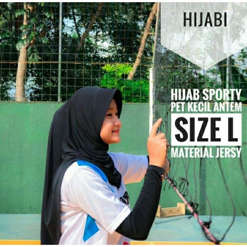 Hijab Alea instan hijab bergo sport olahraga Size L jersey jilbab sporty instan-1