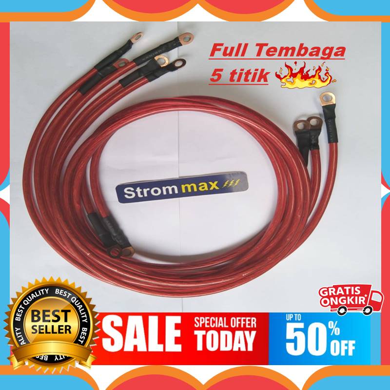 Kabel Grounding Stromax 8 Awg Full Tembaga 5 Titik Universall