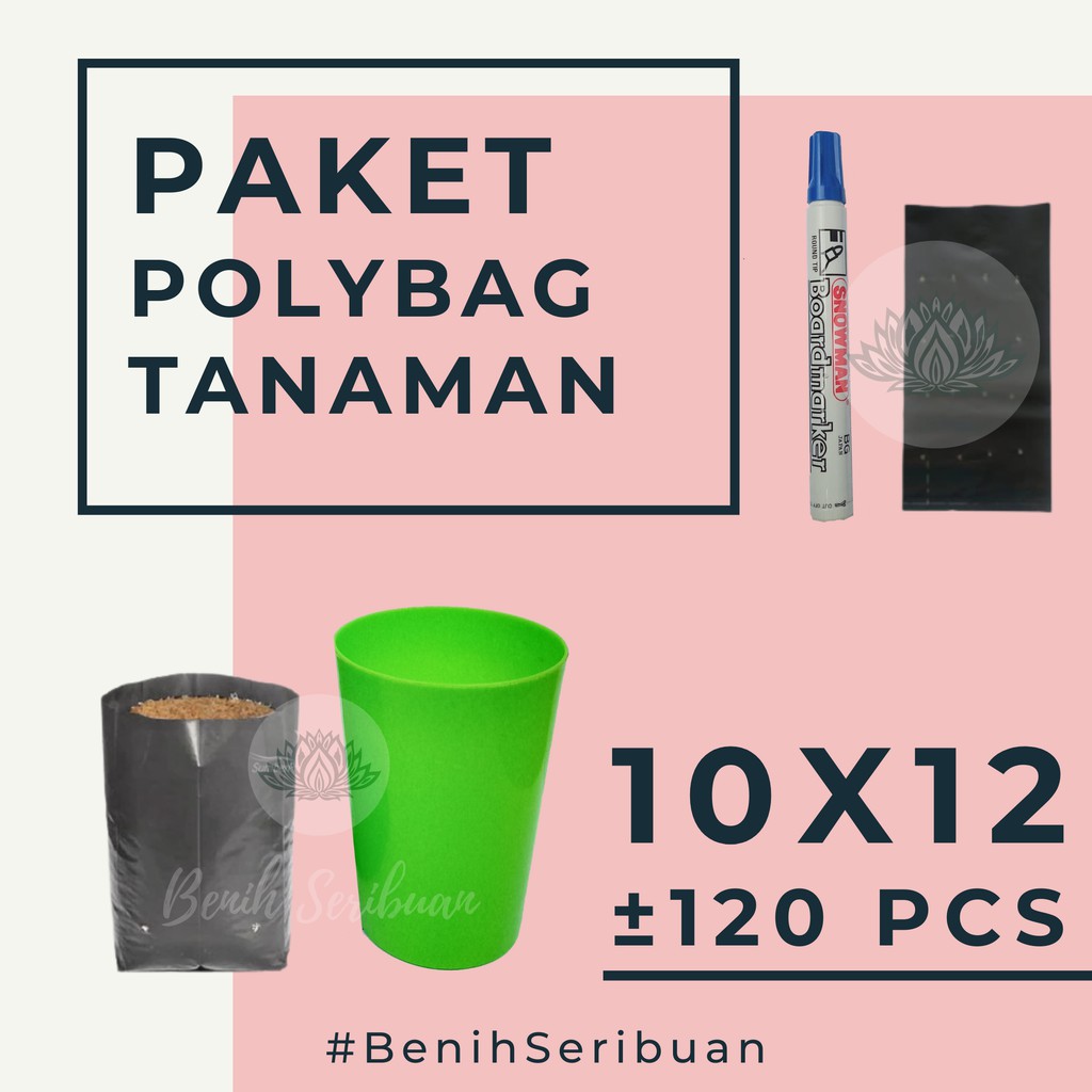 Polybag Tanaman 10x12 Isi 120 Lembar Pot Plastik Polibag Kecil  10 x 12 Polibek Tebal