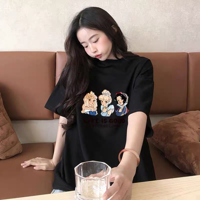 THISTLE - Oversize Tee Tshirt Wanita Model Longgar Motif 3 Cinderella