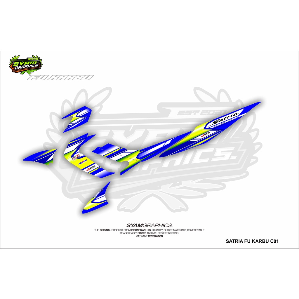 STRIPING VARIASI SATRIA FU KARBU c01