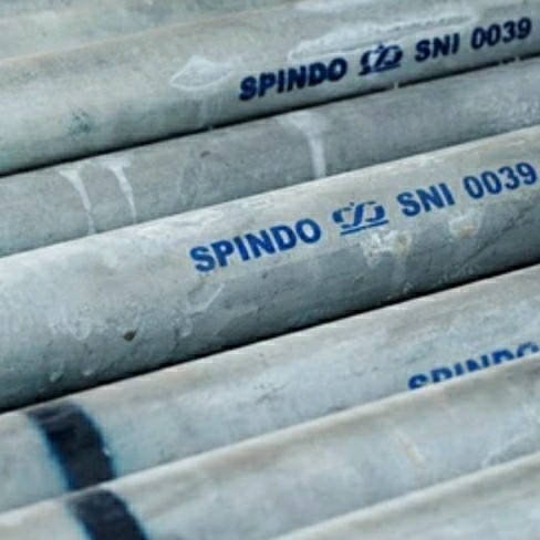 pipa potongan galvanis ½ inch (od: 21mm) tebal 2,4 mm panjang 10 cm