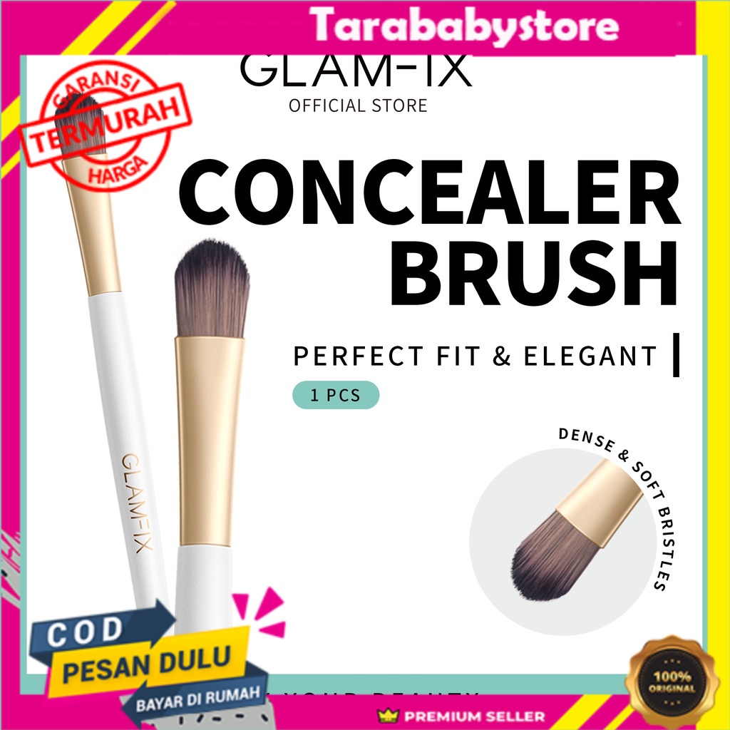 GLAMFIX Perfecting Concealer Brush Make Up 1 Pcs _ Kuas Make Up Concealer | GLAM FIX Alat Kecantikan Makeup by YOU ORIGINAL