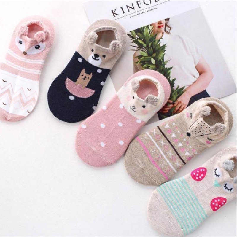 Kaos Kaki Pendek Semata Kaki Wanita Fashion Korea Lucu Kaus Kaki Ankle Socks Matakaki Kartun