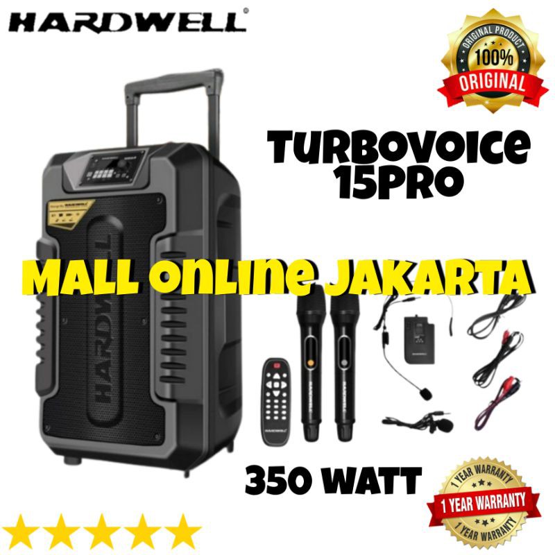 speaker aktif portable Turbovoice 15 pro 15 inch bluetooth hardwell aktiv portabel hardwel