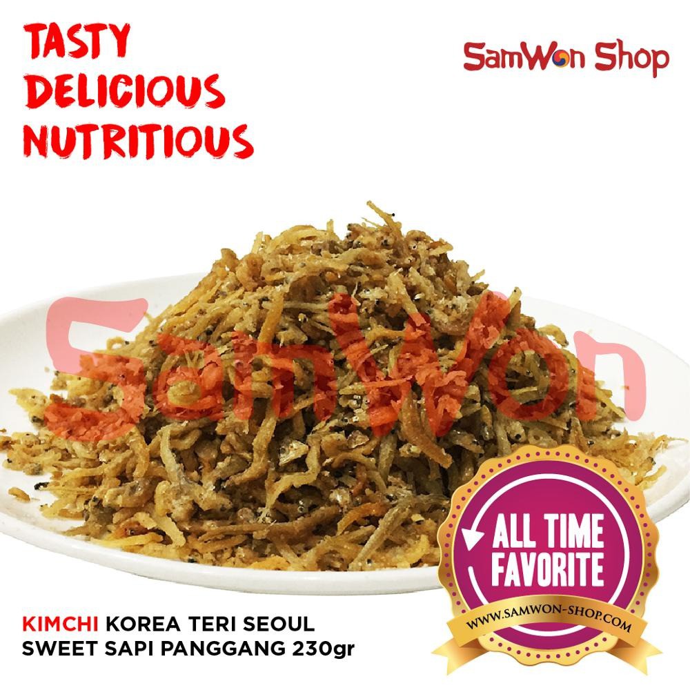 

KIMCHI TERI SEOUL SWEET 230 GRAM ENAK LEZAT BERGIZI CRISPY AND CRUNCHY N09