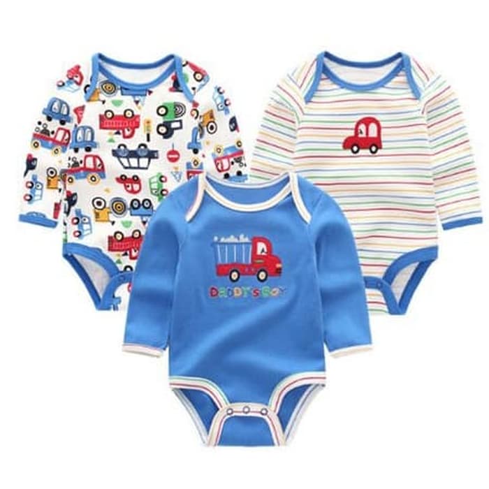 SALE.. JUMPER PANJANG MOTIF BORDIR (SNI) BODYSUIT BLUEFLY SOFT/JUMPER KK