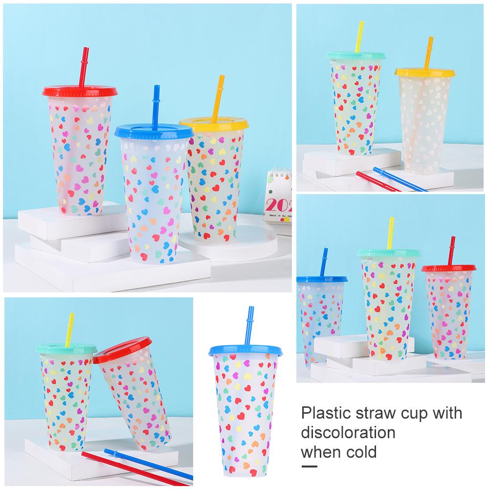 Suyo Drink Ware Portable Perubahan Warna Warni Plastik Minuman