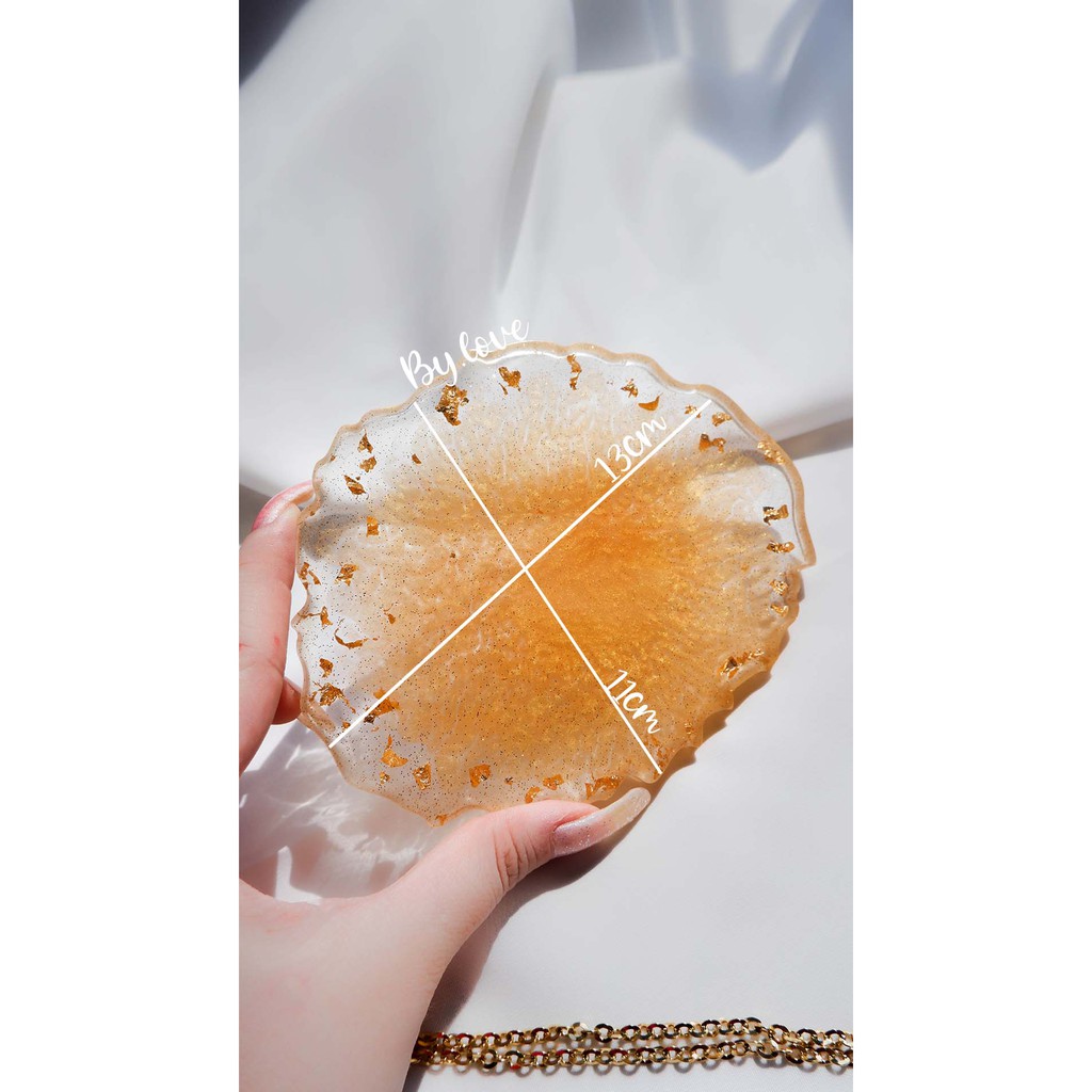 (CUSTOM) AGATE COASTER RESIN /TATAKAN GELAS/AESTHETIC PROPS FOTO