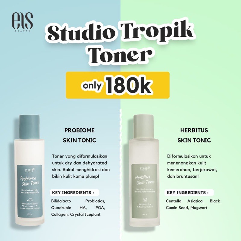 Studio Tropik Toner Herbitus & Probiome 100ml