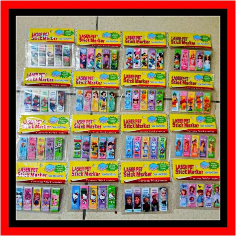 

pembatas buku sticky note pelastik magnet murah